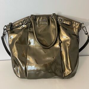 Coach metallic tote bag